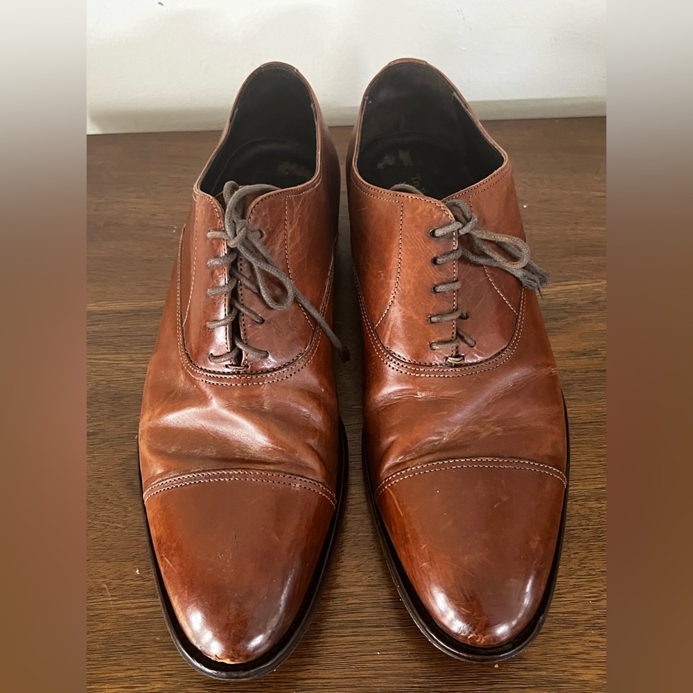 To Boot New York Brandon Cap Toe Oxford Men’s Size 8 Brown Leather 12981